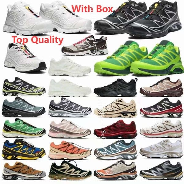With Box XT6 Shoe Gortex Running Shoes Designer XT6-XTQ-XA3D Pink Brown Green Ultra Lunar Triple Black Mens Trainers Womens Outdoor Sports Sneakers Fashion 2026