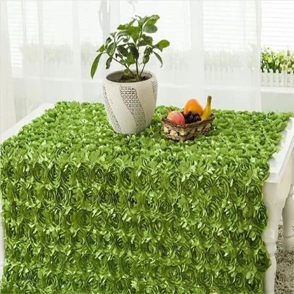 New 10 /lot 1.4 Width Roantic White 3d Rose Petal Carpet Aisle Runner For Wedding Backdrop Centerpieces Favors Party Decoration