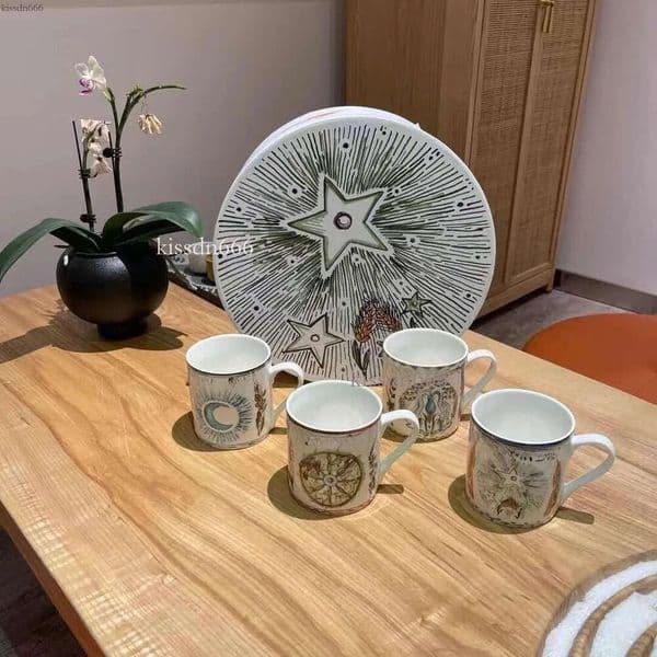 New Series Water Cup Combination European Home Bone Porcelain Cup Office Tea Cup Friends Gift Cup Set