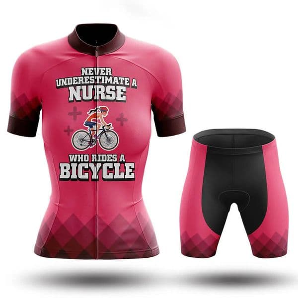 2026 Nurse Women Summer Short Sleeve Cycling Jersey Anti-UV Shorts Uniform Set Outdoor Mtb Bike Tops Suit Bicycle Clothing Shirs