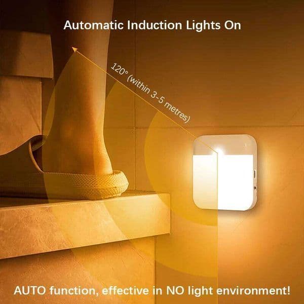 Induction LED Night Rechargeable Bedroom Living Room Staircase Cabinet Decorative Portable Emergency Light