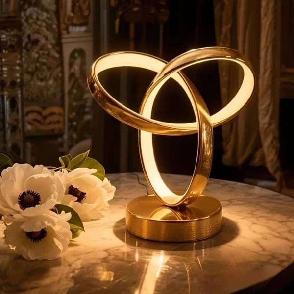 Modern LED clover table bedside lamp, tri color infinite dimming, suitable for bedrooms, dining living rooms, cafes