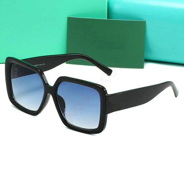 Icon Stripe Detail Square Frame Sunglasses Vintage Gradient Aviation Sunglasses Woman Luxury Style Sun Glasses Male Brand Designer Ocean Metal Rimless Oculos 00