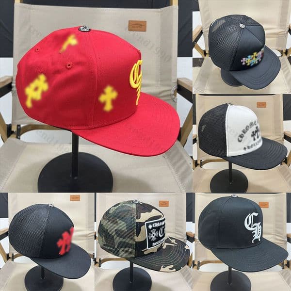 Designer chrome-topped outdoor sun protection net cap, chrome-plated baseball cap, new trend brand, truck driver cap