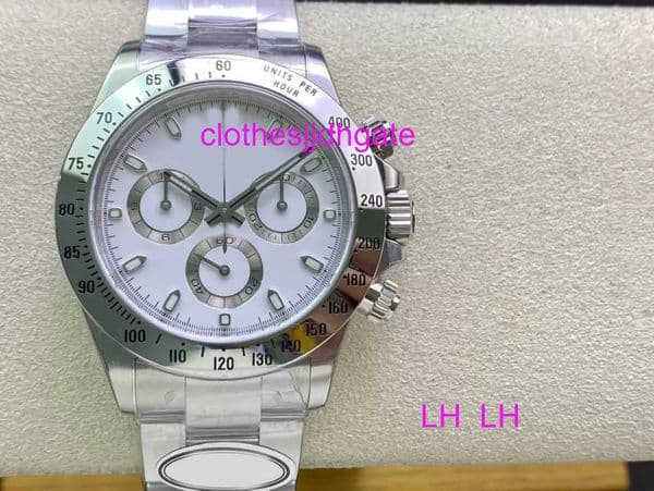 Luxury Watch 116520 WHITE BEST Cosmograph Stainless Steel 40mm 7750 Automatic Mechanical Eta Luminous Super Power Reserve Wristwatches Handly26