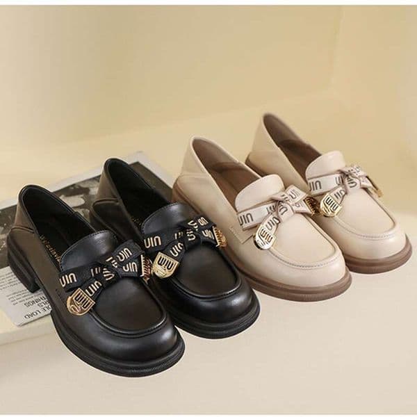 Square Toe Leather patchwork slippers women thick heel metal chains band summer slides shoes woman pearl beading mules 7e93