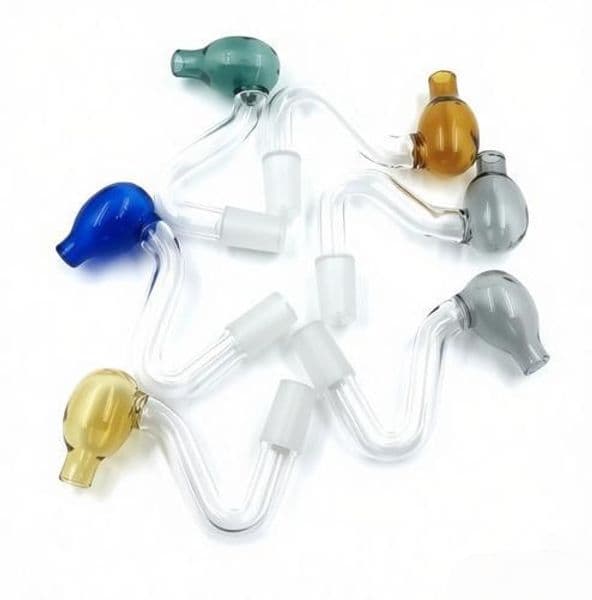 Wholesale Colorful Newest Design Glass Oil Burner Bowl Bubbler Downstem 10mm Male Down StemSmoking Banger Bowls Slide for Hookah mini water bong
