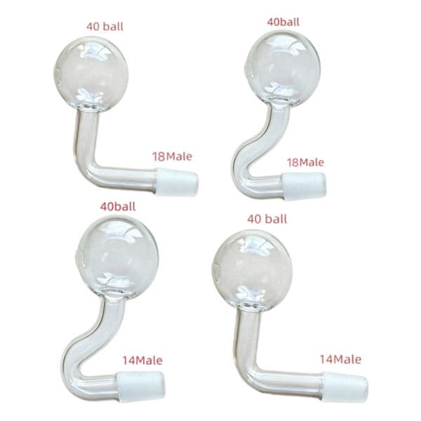 Buyers' Picks 40mm Super Big Ball glass pipe Oil Burner Pipe Smoking Bowl Bubbler 14mm 18mm Male DownStem Bowls For Water Hookahs Bongs Smoking pipes