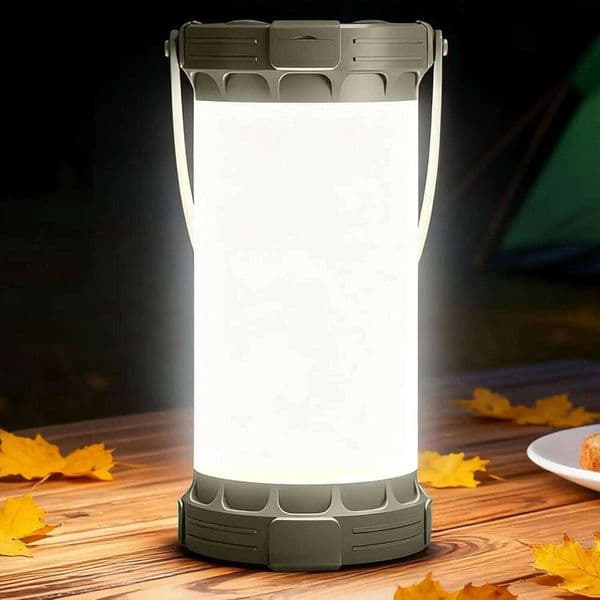 Glocusent 135 LED Ultra Bright Lantern, Up to 200H, 5000mAh Camping Lights with 3 Colors & 5 Brightness, SOS, Max 1500LM