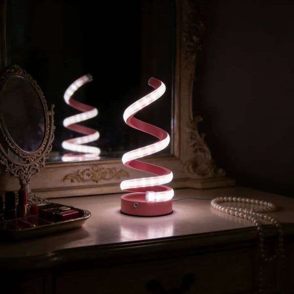 1PC Pink Desk Lamp with Three-Color Lighting External Emitting for Desktop Living Room Bedroom