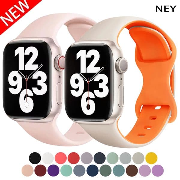 Silicone Strap for Apple Watch Band 44mm 40mm Ultra 2 49mm 41mm 45mm sport Bracelet iWatch Series 10 9 8/7 6 SE 5 4 42mm 46mm