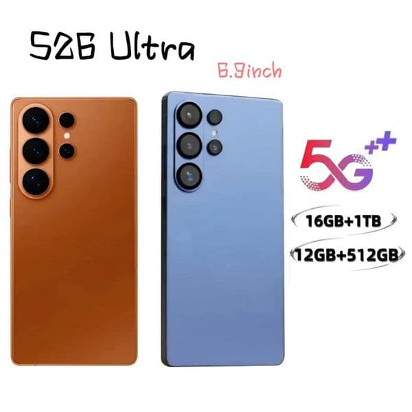 S26 S25 Super Smartphones 16GB + 1TB Mobile Phone 6.9-inch Dual SIM Dual Standby Dual Unlocking Time-lapse Shooting Fingerprint Recognition Face Recognition Camera
