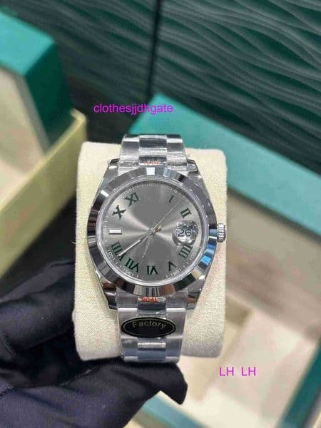Luxury Watch Better Mens 126334 Wimbledon Dial Stainless Steel Automatic 41mm Power Reserve CAL 3255 Movement Mechanical Wristwatches Handly26