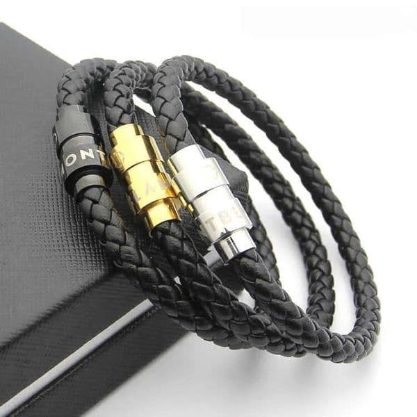 Jewelrys Mens Magnetic Buckle Braided Leather Rope Bracelet Designer Bracelets Jewelry For Men 4 Colors