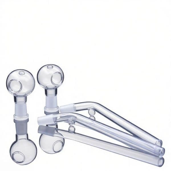 Wholesale Clear Thick heady 10mm female Glass Oil Burner Pipe Mini Glass Smoke Straw tube nail Pipes with dome Smorking nail oil banger bowl