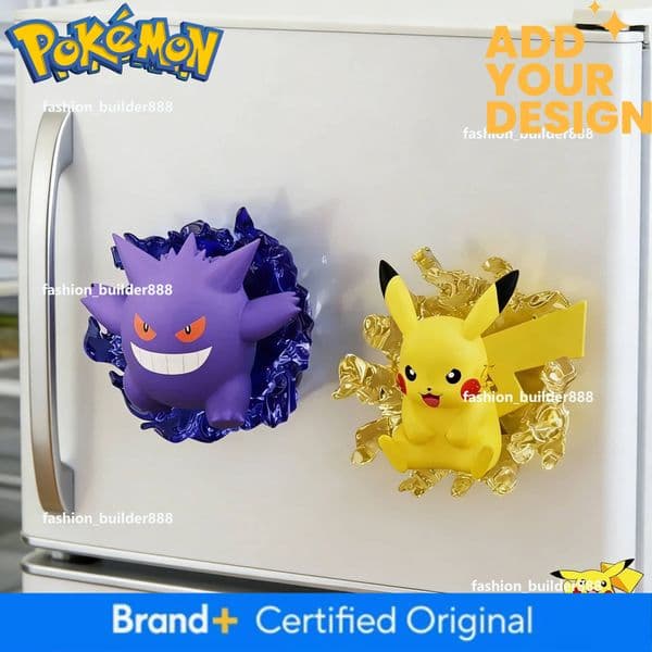 New Pokemon 3D Magnetic Refrigerator Sticker Lovely Anime Figure Pikachu Gengar Souvenir Fridge Toy Decor Girl Birthday Gift