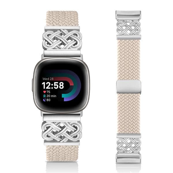 Fitbit Versa3 strap - Nylon woven Chinese knot magnetic fastener sports smartwatch strap