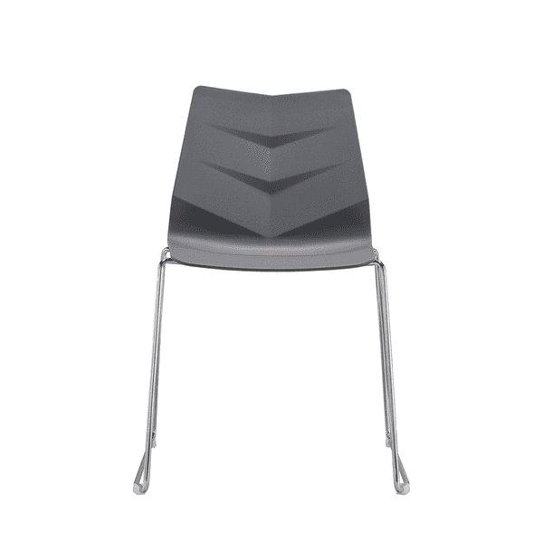 PP leisure chair, school training chair, cafeteria plastic steel chair, I-shaped metal foot reception and negotiation chair