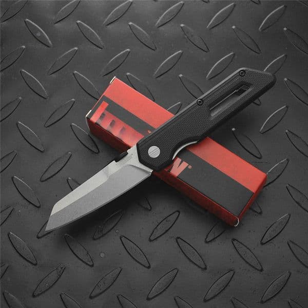 New KS 2050 Compact Pocket Knife with 440C Blade and Nylon Fiber Handle - Essential Item for Outdoor Rock Climbing Men's Gifts
