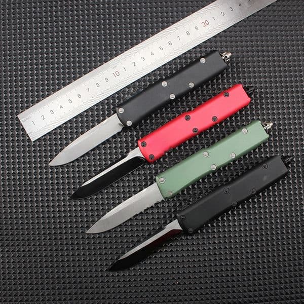UTX-85 Outdoor EDC Knife, Aluminum Alloy Handle, 440C Stainless Steel Blade, Portable Survival Knife for Camping Hiking Travel