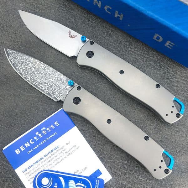 BM 535/535-TI Bugout Folding Knife 3.24" Damascus TC4 Handles Outdoor Camping Hunting EDC Self Defense Pocket Knives Top Ver.