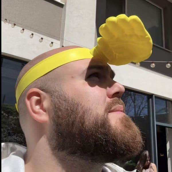 Creative slap sun hat funny palm headband sun protection hat summer outdoor anti-UV funny hat