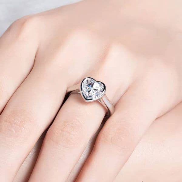 925 Moissanite Engagement Ring Wedding Band Fine Jewelry Rings for Women