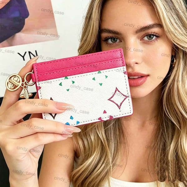 Coin Purse Card Holder Designer Keychain Pouch Card Slots For Men Women Luxury Leather Mini Wallets Casual Coin Wallet Credit Card Holders with Luxury Box as A Gift