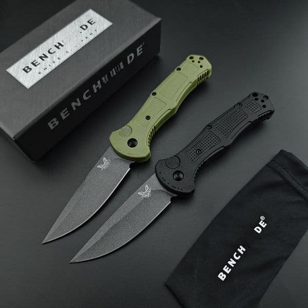 BM 9070 Folding Pocket Knife Drop Point Plain Blade Grivory Handle Hunting Camping Tactical Combat Self-defense Multitool Knives