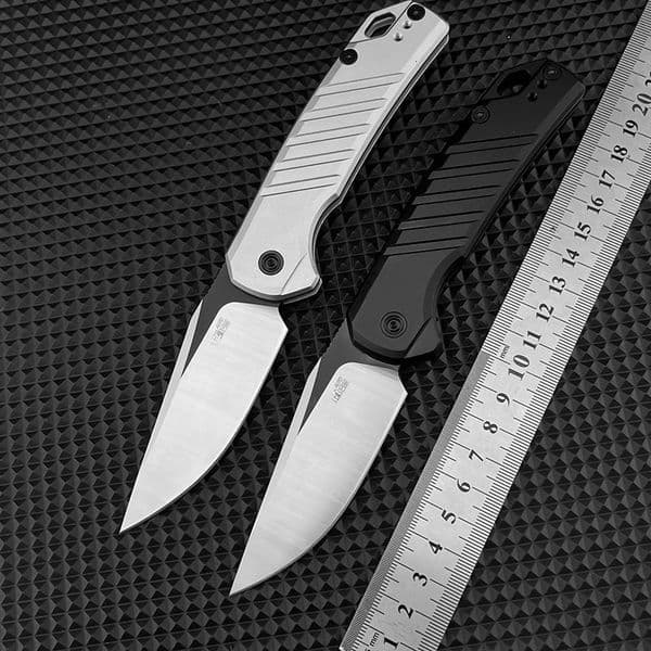 New KS 7305 Outdoor Pocket Folding Knife D2 Steel Blade Aluminum Handle Everyday Carry Camping Hiking Cutting EDC Tools Men's Gift Knife