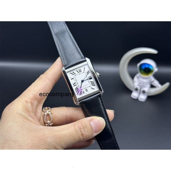 Top quality tanks watch mens watch super clone watches luxury watch women designer watch swiss quartz movement leather strap sapphire glass 22mm 25.5mm with box SHW6