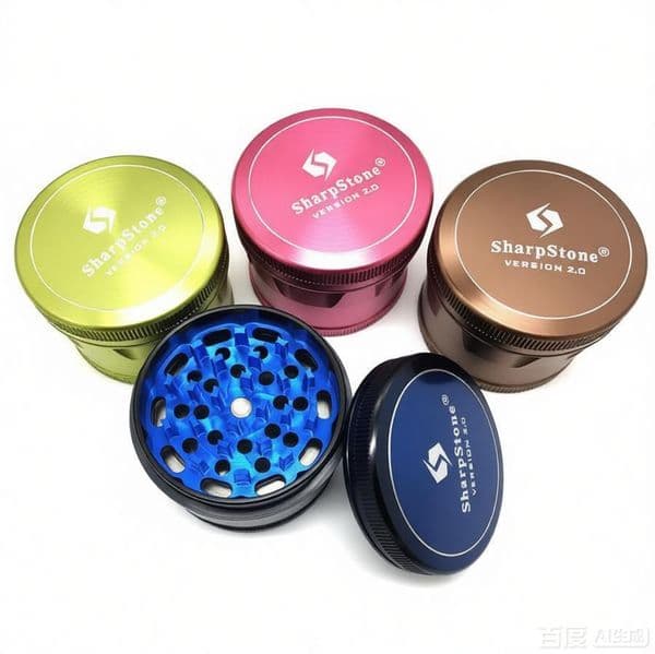 Wholesale Pink Black 2.5inches SharpStone version 2.0 herb Tobacco grinder Aluminium Metal Smoking Crusher Sharp Stone Smoking herbal Grinder