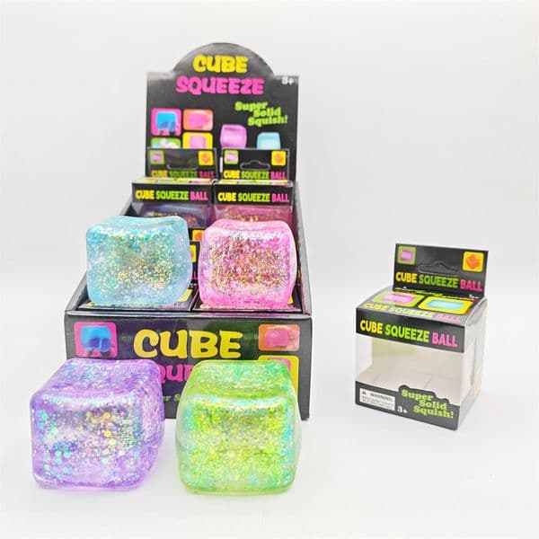 Nee Doh Ice Cube Maltose Squishy Toys Soft Slow Rebound Decompression Cube Sensory Relieves Anxiety and Stress High Density Ice Hockey Cube By Air
