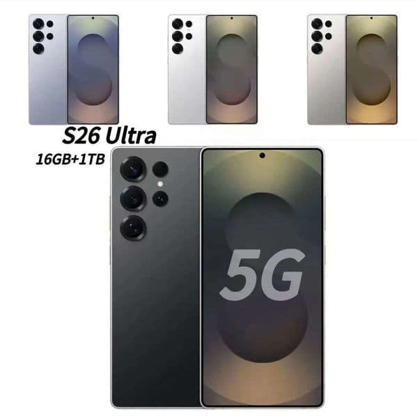 S26 S25Ultra 5G smartphone 16GB+1TB Unlock Touch Screen Androids Camera Telephone HD Display Face Recognition Cell Phones