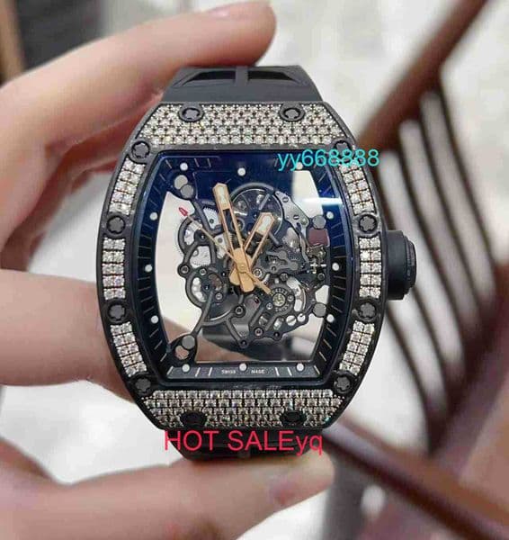 Luxury Watch R055 hollow diamond RMUL2 movement Wristwatch Designer Watch Automatic Mechanical yqtgood B704