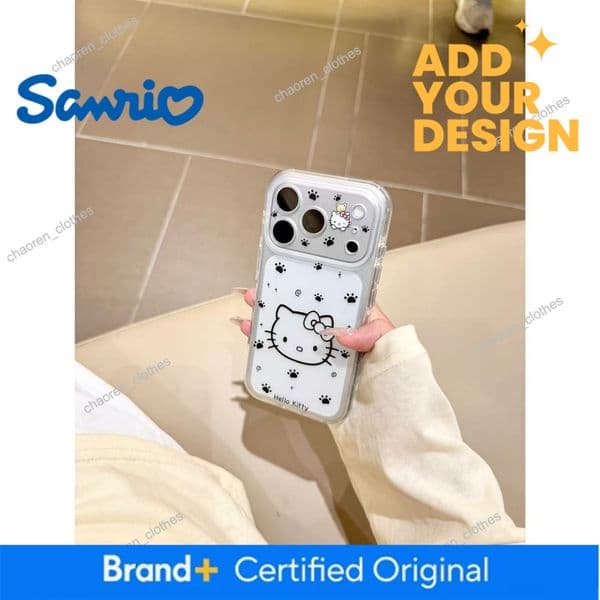 Cute Paw Print KT Cat Phone Case Iphone 15, Shockproof Transparent Protective Cover For Apple 17 Pro Max 16 Luxury Goods