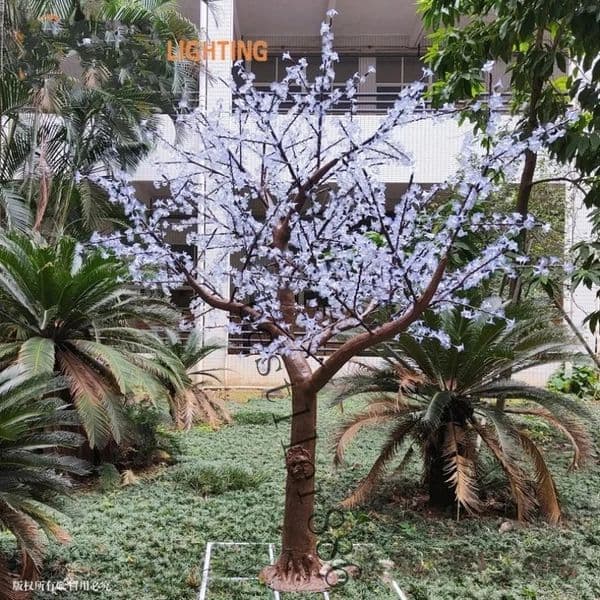 3M Natural Tree trunk LED Artificial Cherry Blossom Tree Light Christmas Light 3m Height 110/220V Rainproof Outdoor Use