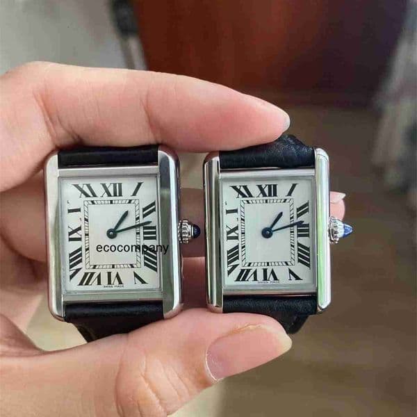 Top quality tanks watch mens watch super clone watches luxury watch women designer watch swiss quartz movement leather strap sapphire glass 22mm 25.5mm with box 5J5F