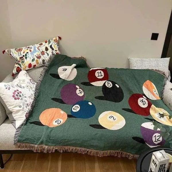 Textile City Ins Billiard Pattern Throw Blanket This Decor Outdoor Camping Mat