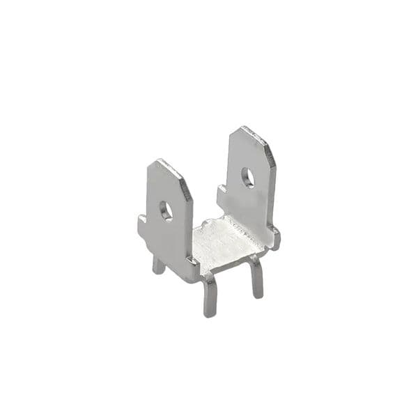 100 PCS 6.3mm Double-Ended PCB Insert Terminals Soldering Circuit Board Insert Terminals for Electronic Components DJ6138-6.3