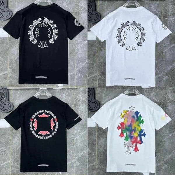 Designer Chrome Shirt Graphic T Shirt Designer Tee Shirt Summer Shirts Cotton Tees Pure Cotton Short Sleeve Streetwear Women Mens Tshirt