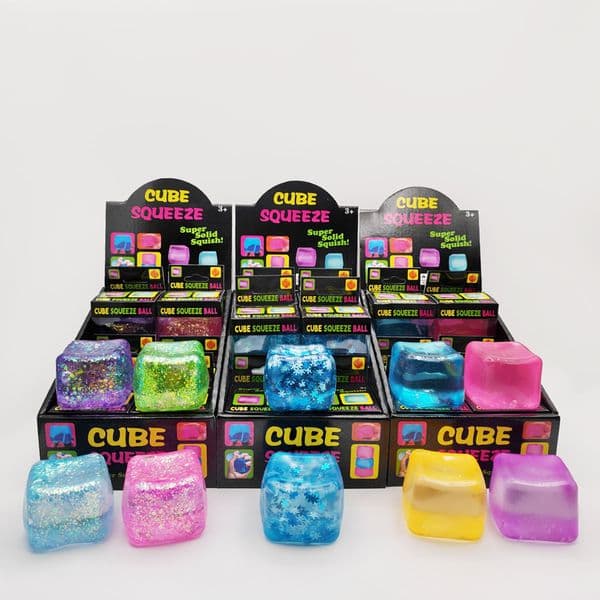 Nee Doh Ice Cube Squishy Toys Maltose Soft Slow Rebound Decompression Cube Sensory Relieves Anxiety and Stress High Density Ice Hockey Cube By sea