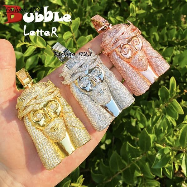 Zirconia Old Man Pendant Hip Hop Trendy Jewelry Creative Fashion Necklace