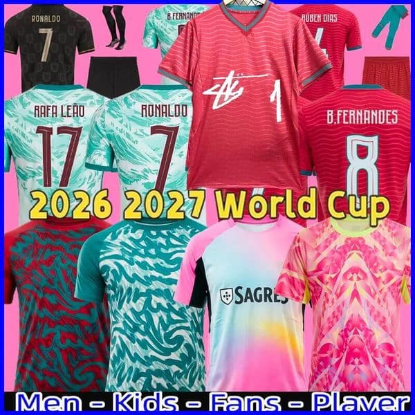 portugal jersey 2026 worldcup soccer jerseys maillot B.FERNANDES R. Leao JOAO FELIX BERMARDO camisa de futebol VITINHA football shirt Kids kit women RoNalDo Signed