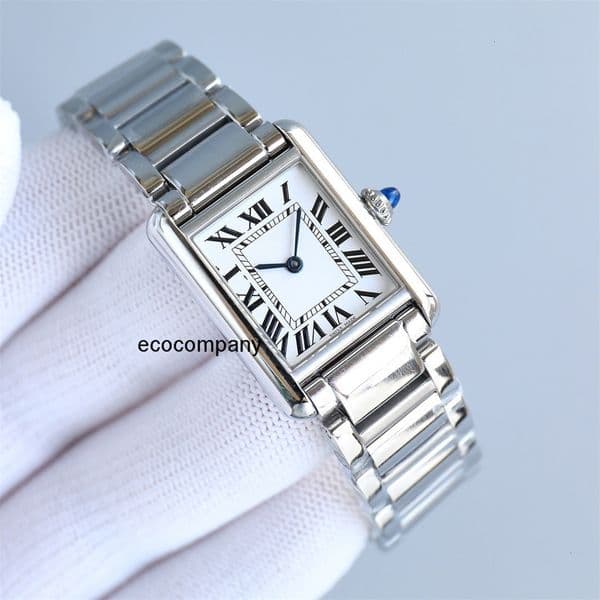 Top quality tanks watch mens watch super clone watches luxury watch women designer watch swiss quartz movement leather strap sapphire glass 22mm 25.5mm with box LG3L