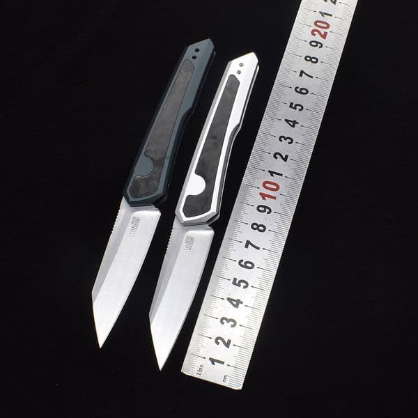 KS 7050 High-Quality Pocket Knife D2 Blade T6 Aluminum Frame Embedded with Carbon Fiber Handle Sharp for Outdoor Camping Use