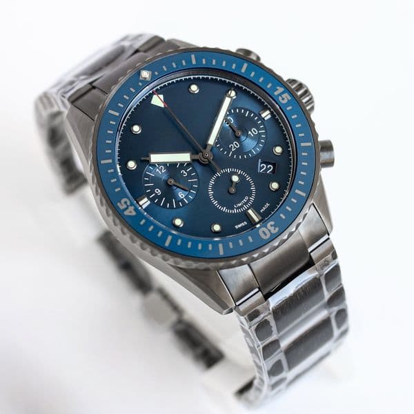 Fifty Fathoms Bathyscaphe 5200-1110-71S Chronograph Luxury Mens Watch 43mm Cal.F385 Swiss Automatic Date Display Designer Waterproof Power Reserve Watches
