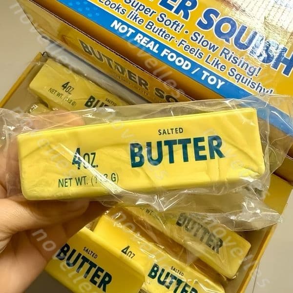 Antistress Butter Stick Fidget Toys Squishy Elastic Cheese Stick Funny Decompression Stress Relief Games Toy for Adults Kids squeezey With display box