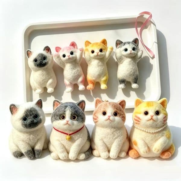 2026 Stress Relief Cat Squeeze Toy Realistic Fluffy Cat Shaped TPR Fidget Toy Anxiety Relief Soft Mochi Squishy Sensory Toy Cute Cat Stress Ball For Kids Teens Adults