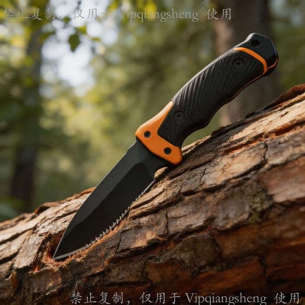 Geoffrey Collins Professional Outdoor Survival Utility Knife Set GB - The blade is equipped with anti-slip rubber handle, a camping emergency tool with a sheath.